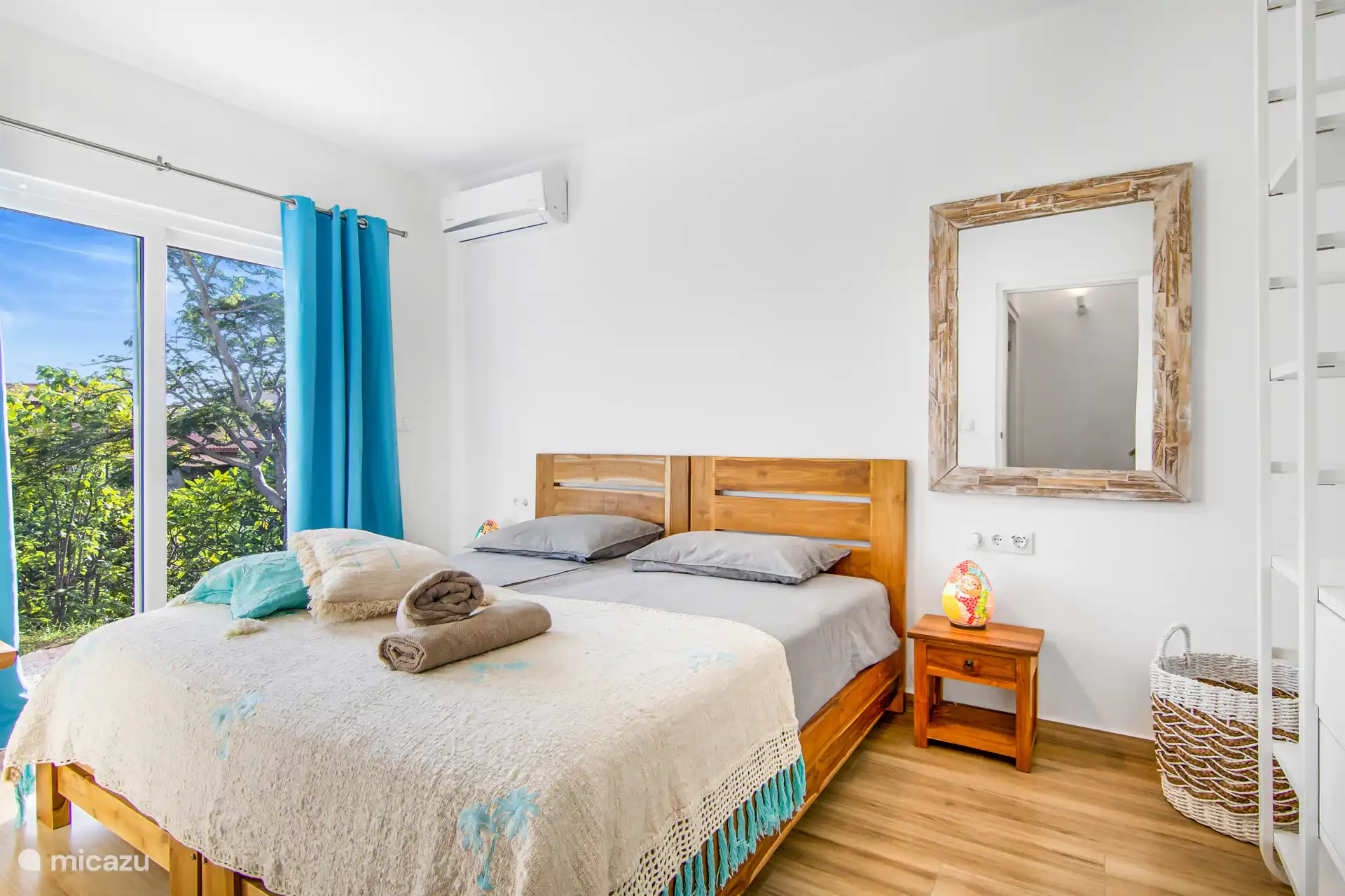 Bedroom overlooking garden