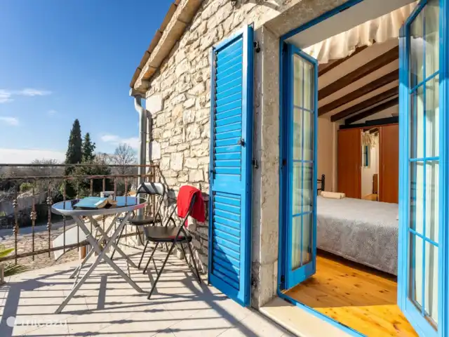 Villa Nadalina huren in Kroatië, Istrië, Visnjan - villa zitje op balkon