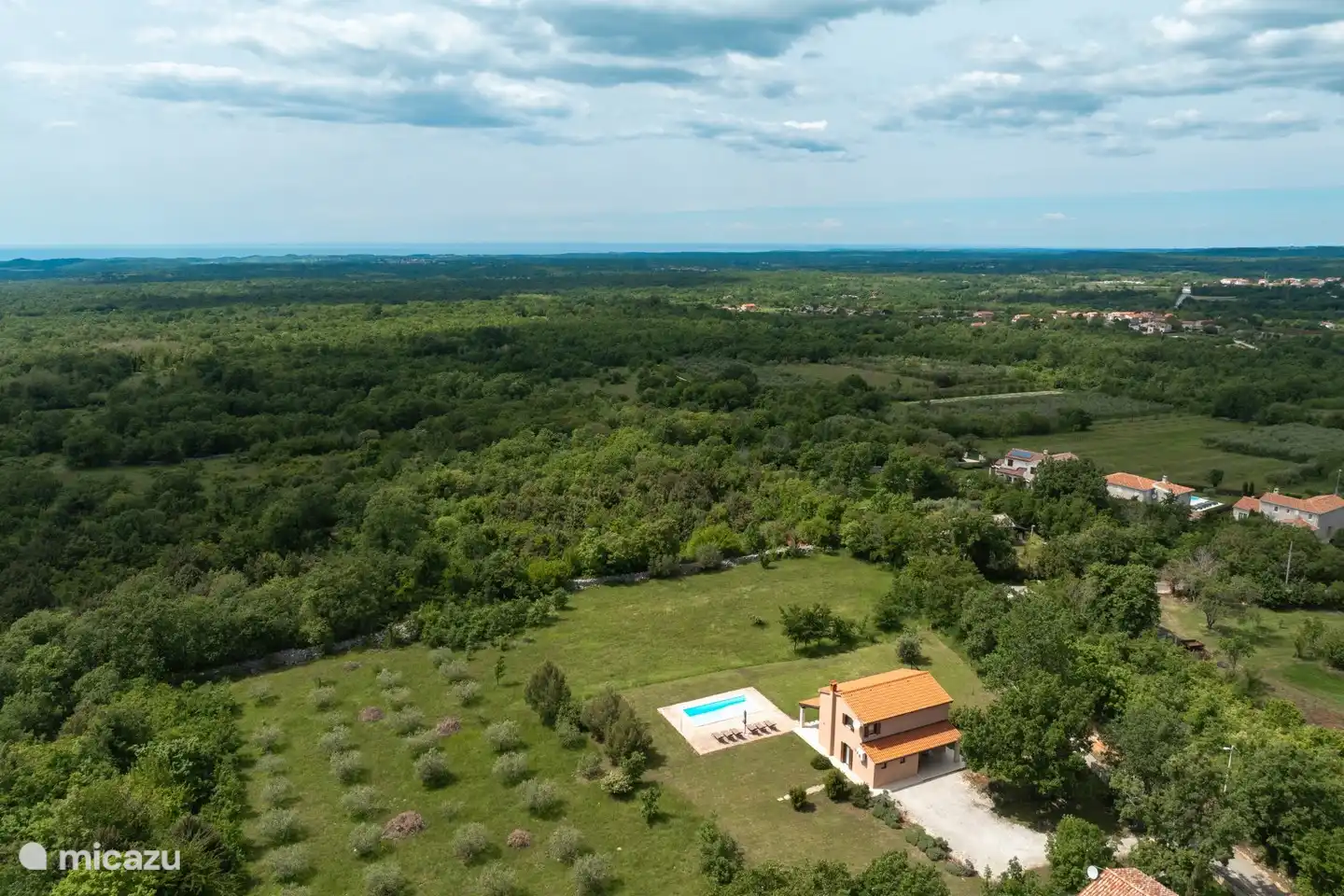 Die Villa aus der Luft