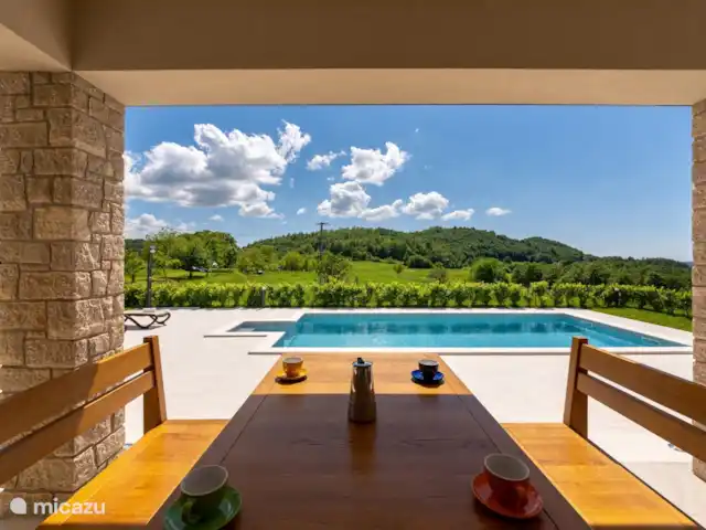 Location de Vacances Croatie, Istrie, Pazin, villa - Villa Monti véranda