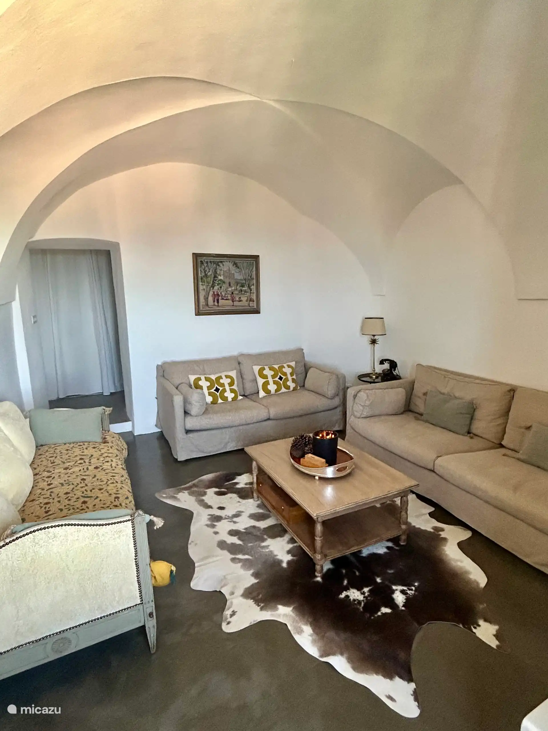 Vaulted living room
