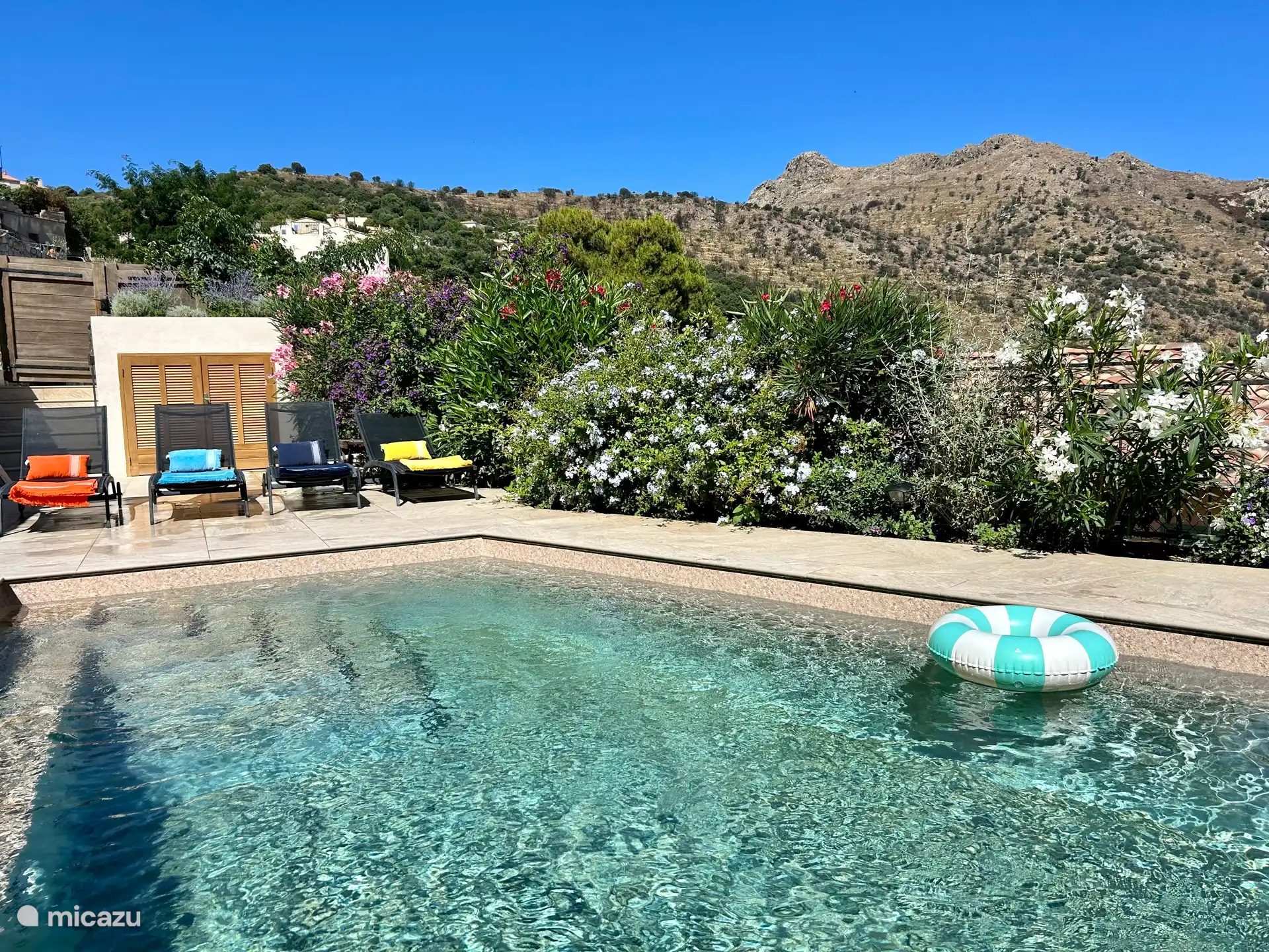 The swimming pool with mountain views