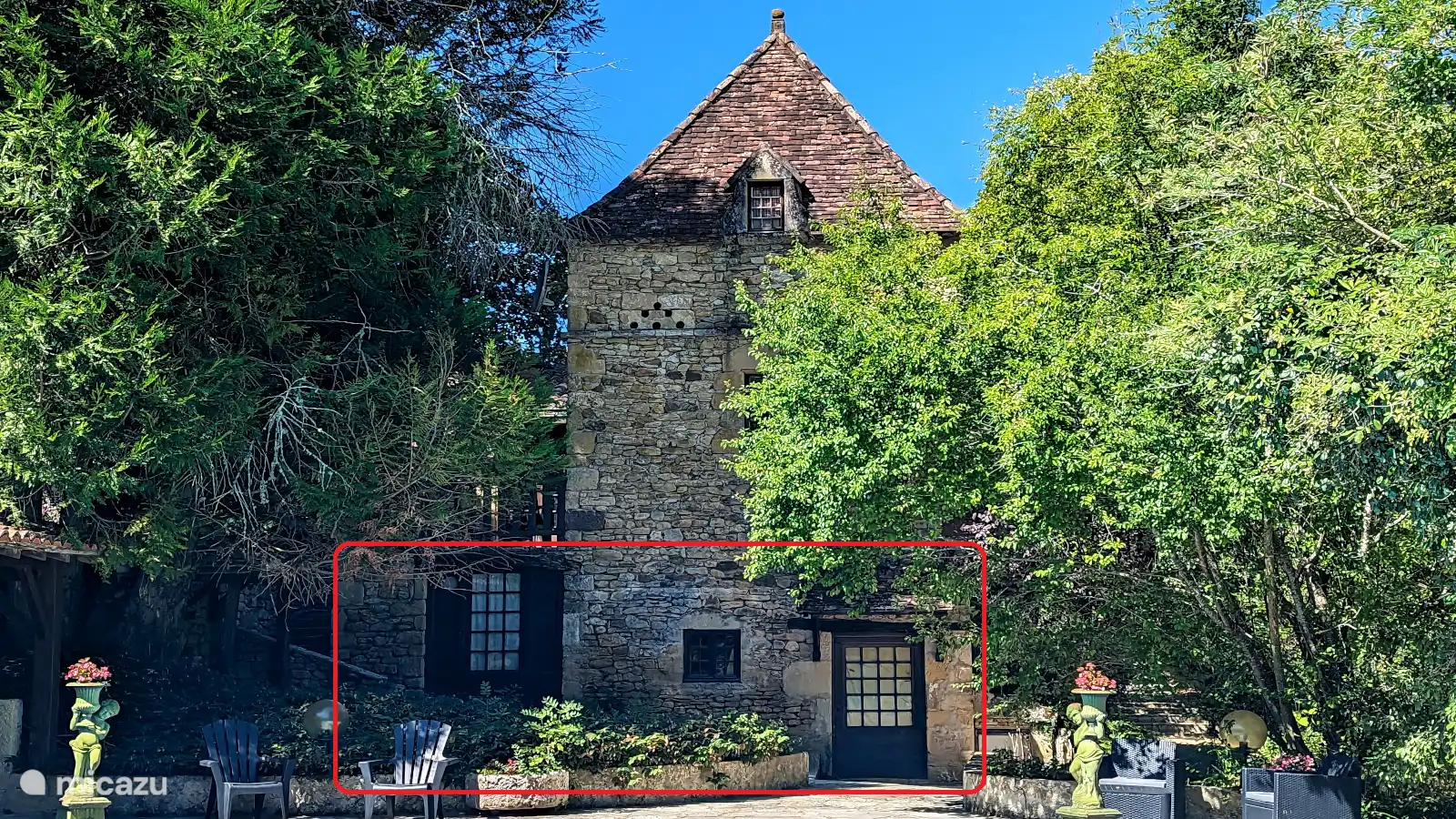 On the ground floor of Le Pigeonnier, with private entrance