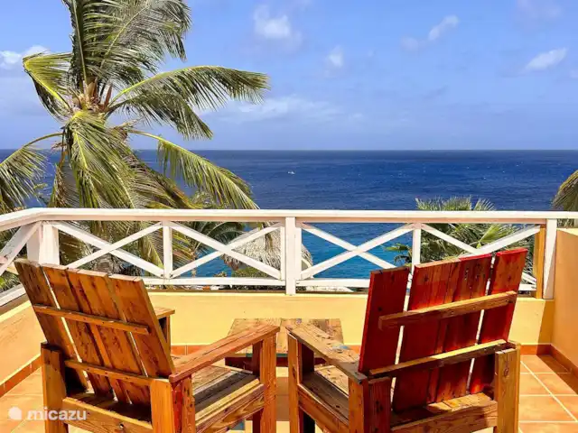 Location de Vacances Curaçao, Banda Abou (ouest), Lagun, appartement - Appartement vue sur l’océan 18 Lagun Blou Resort Vue depuis la terrasse