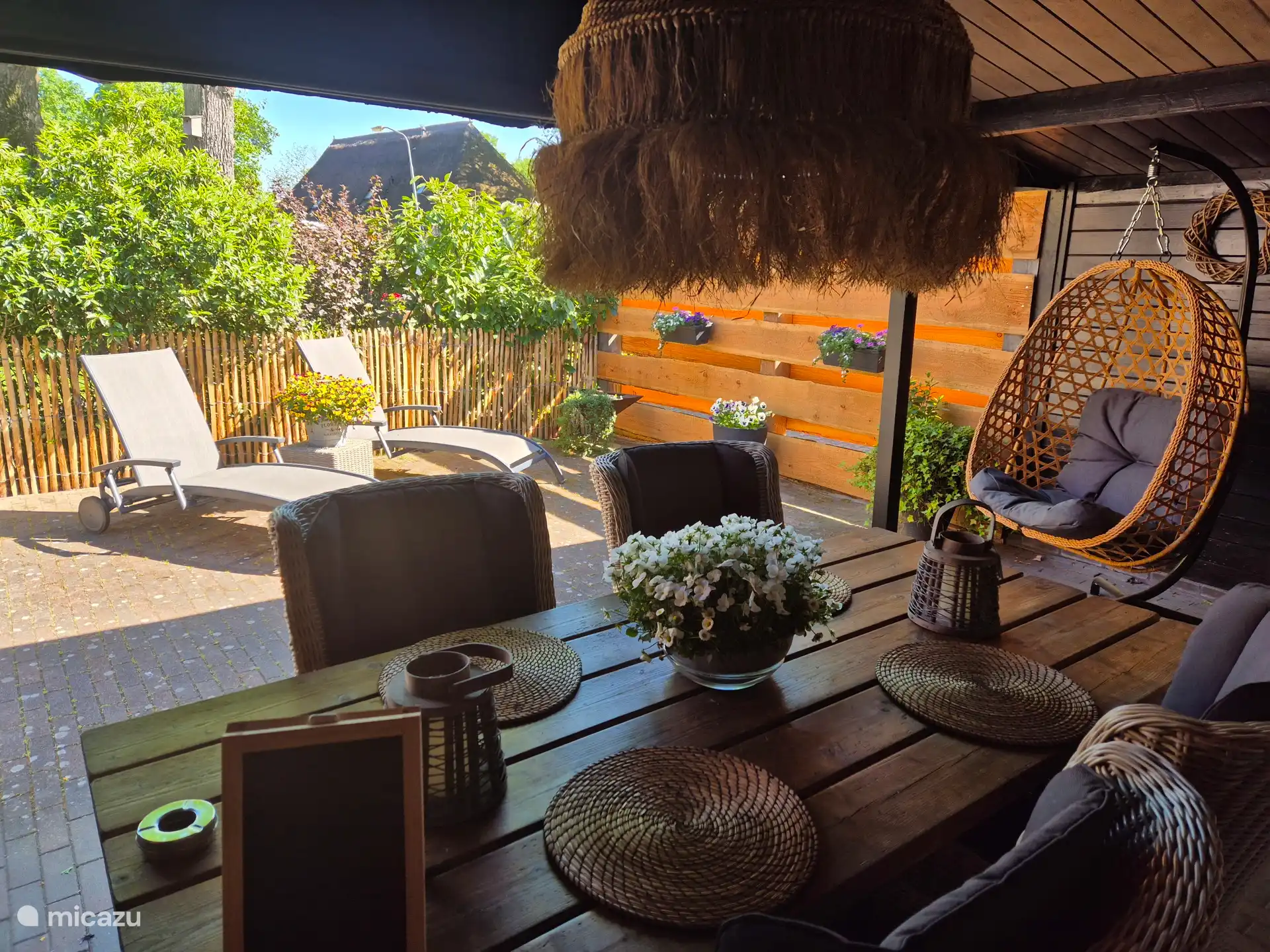 Location de Vacances Pays-Bas, Drenthe, Gees, chambres d'hôtes - De Bedstee, avec terrasse et véranda 