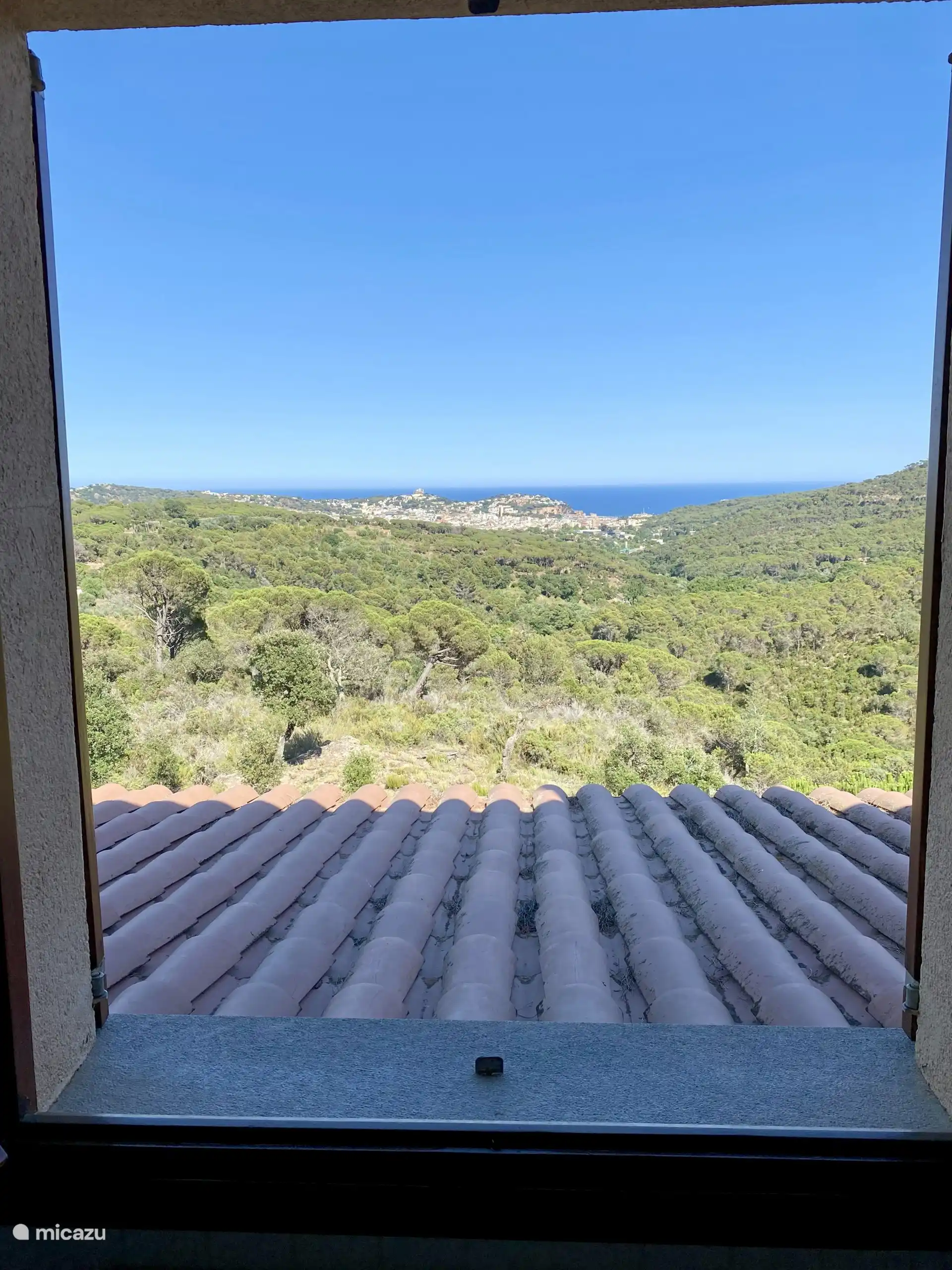 Aussicht aus dem Badezimmer im Obergeschoss