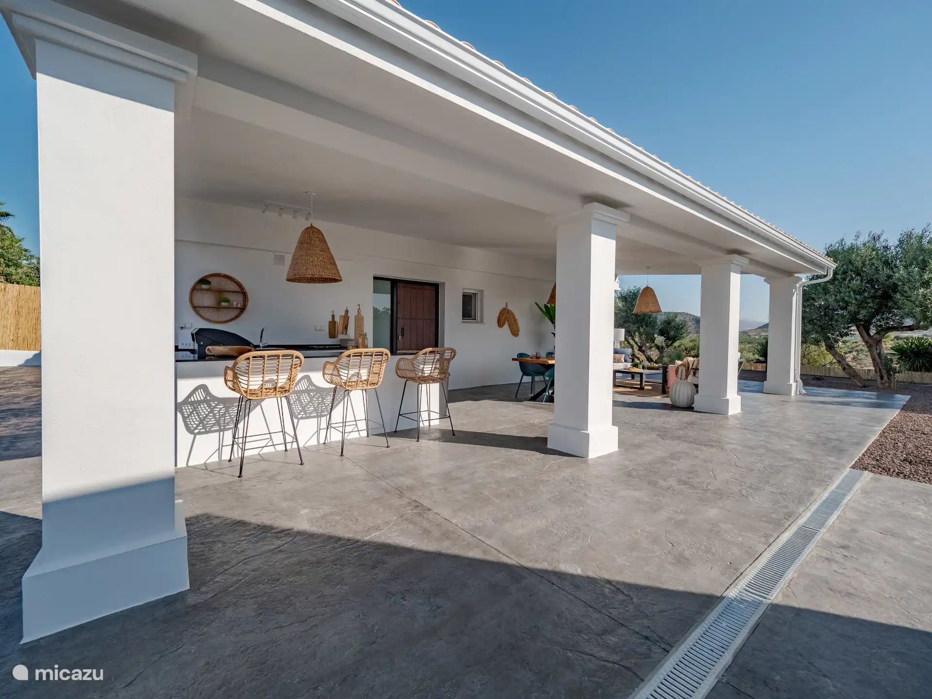 Cuisine entièrement extérieure avec BBQ