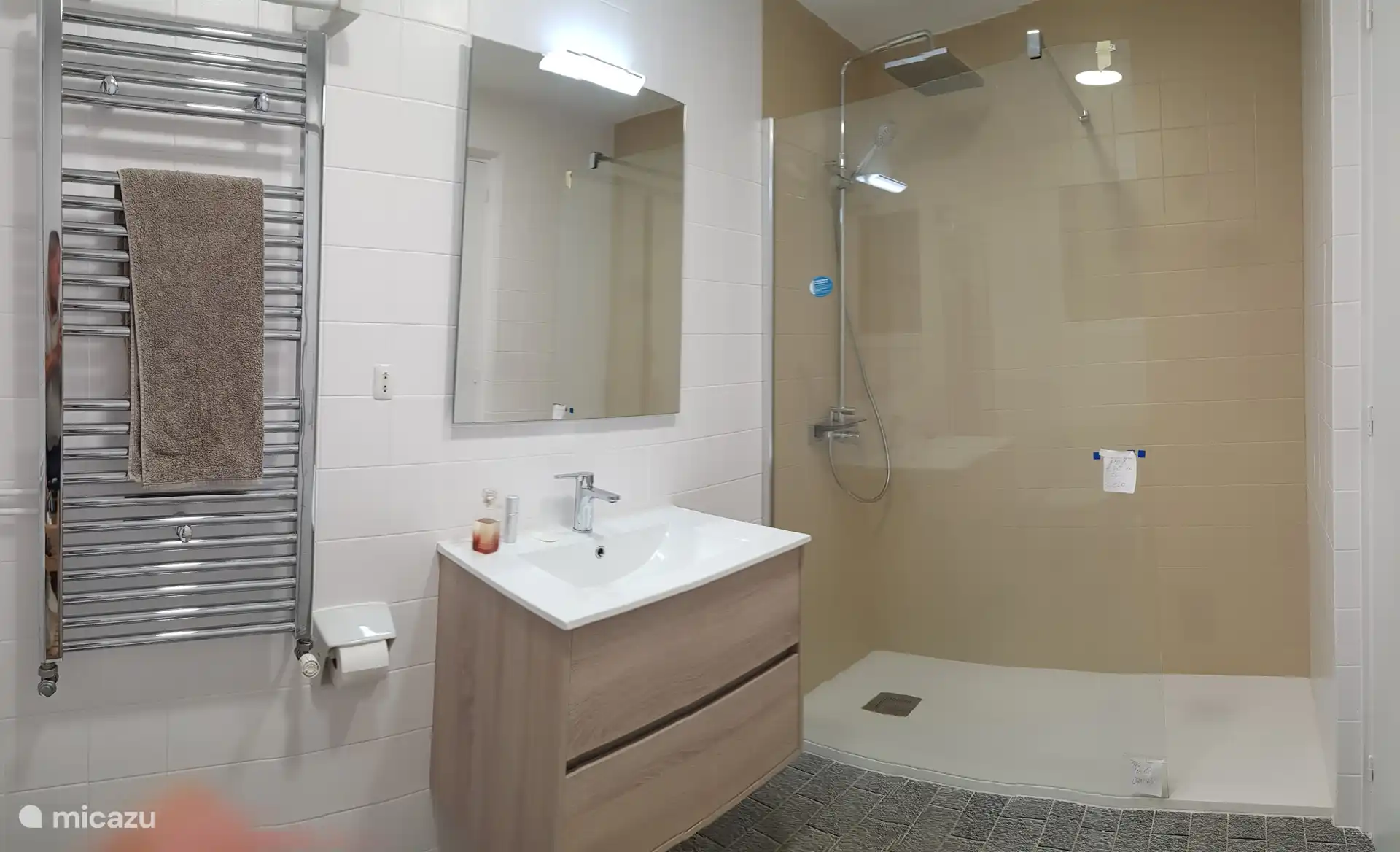 Shower in master bathroom.