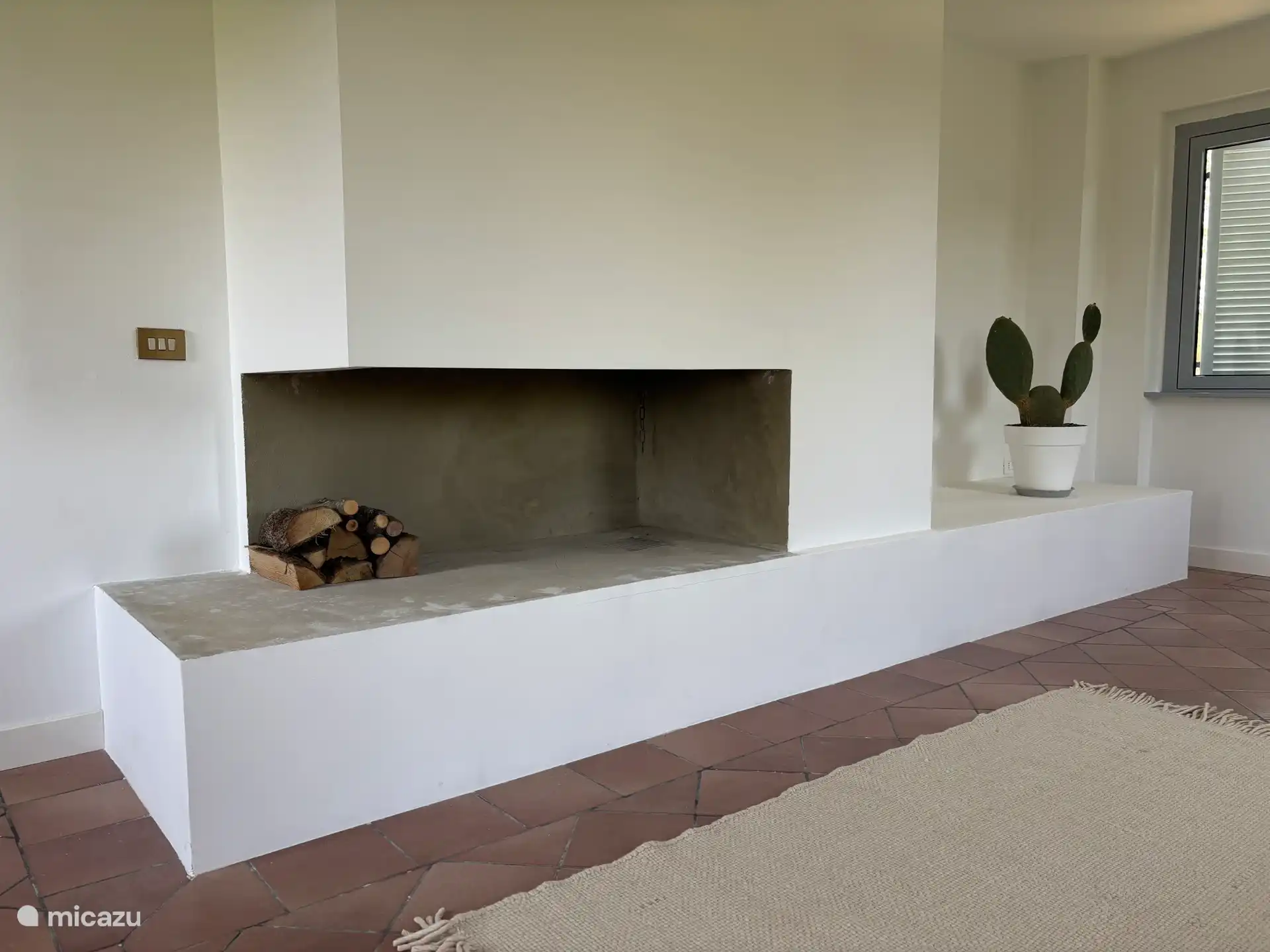 Woonkamer met openhaard