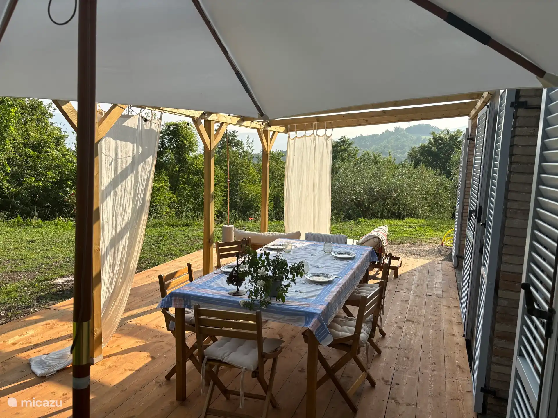 Heerlijk beschut eten en relaxen