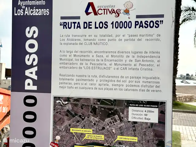 Casa-Anna | Espagne, Costa Cálida, San Javier - appartement Parcours des 10 000 pas.
Promenade de 5 km à Los Alcázares- Los Narejos