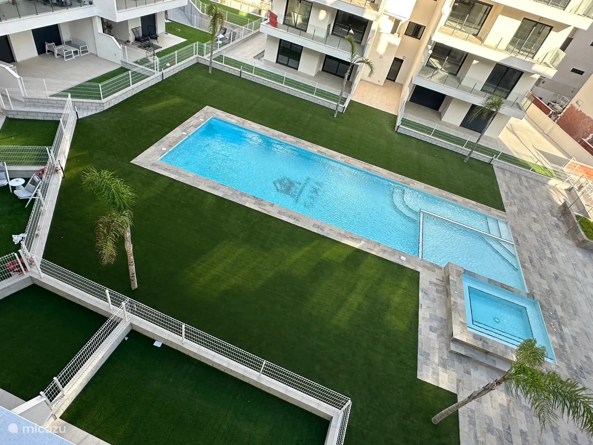 Top view of the pool from our terrace 