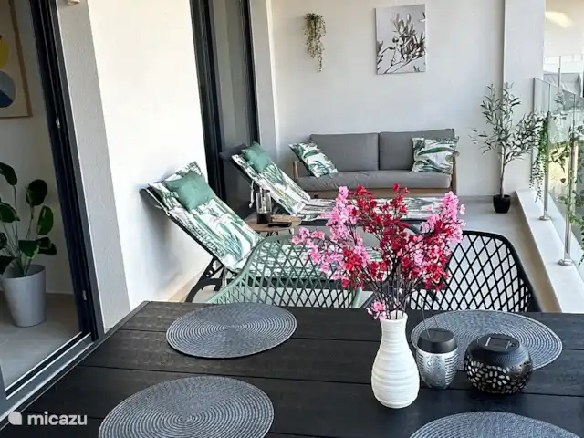 Casa-Anna | Espagne, Costa Cálida, San Javier - appartement Balcon avec chaises longues et banc