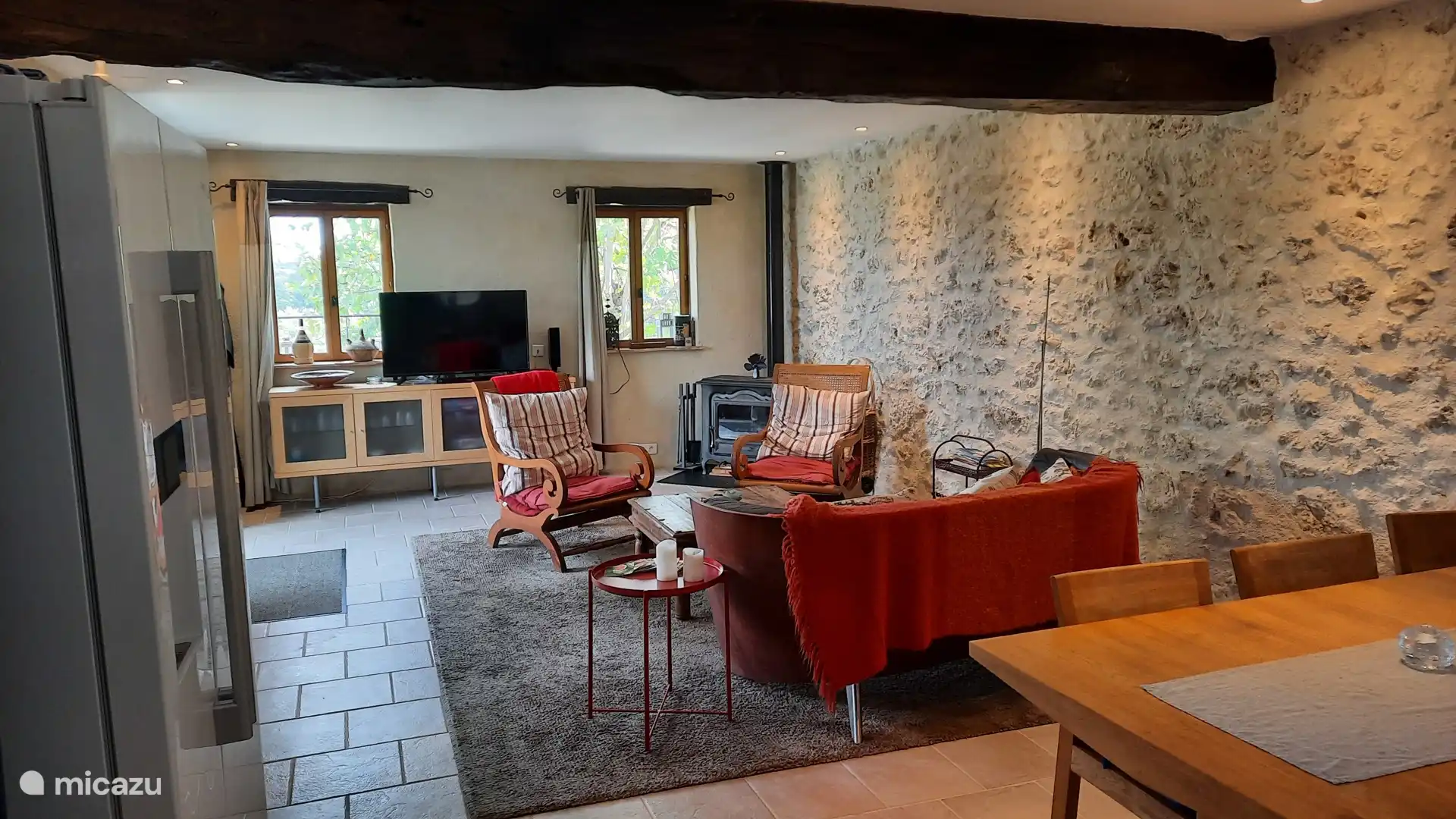 Gite Lavender 
Salon et cuisine ouverte 