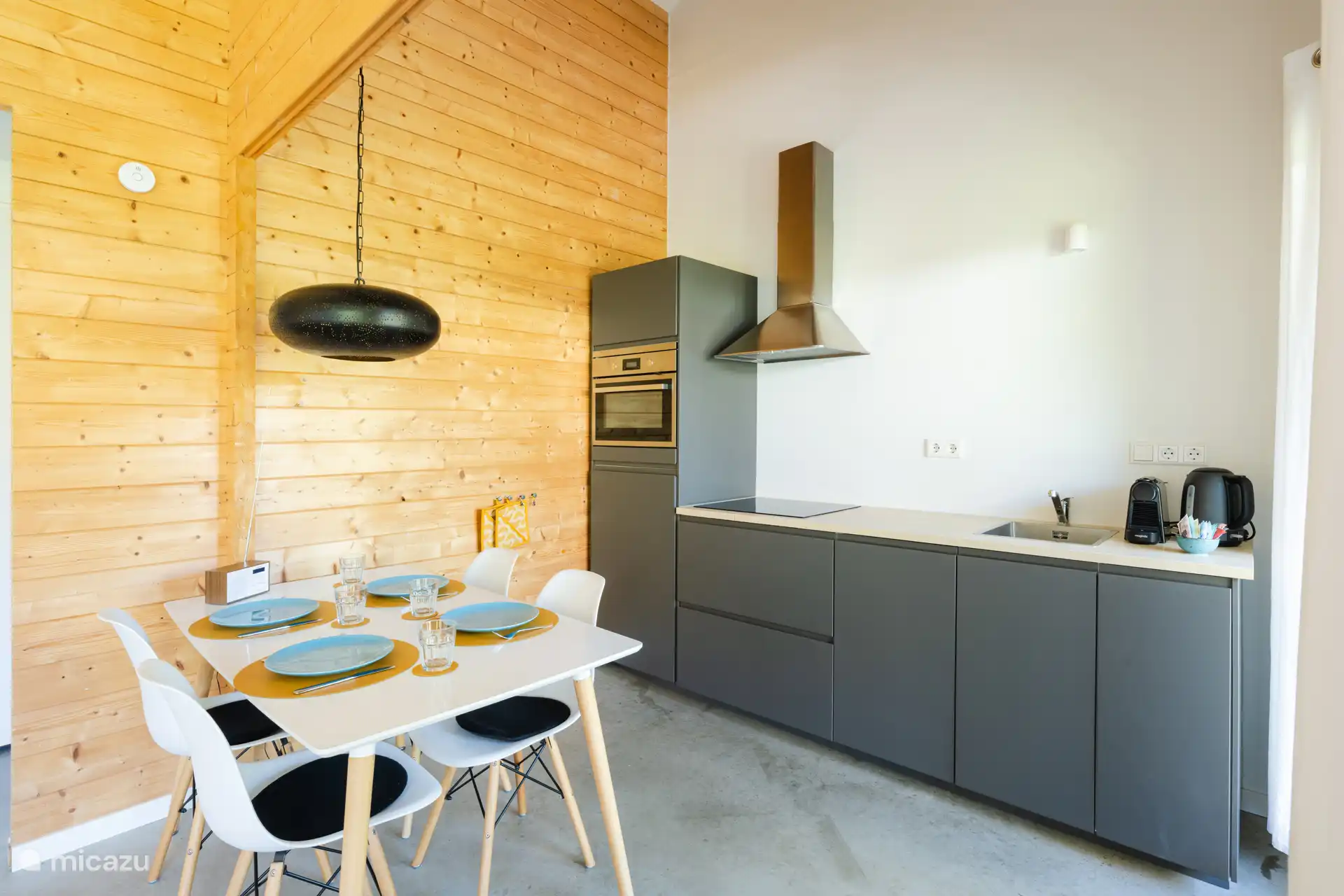 The kitchen is fully equipped