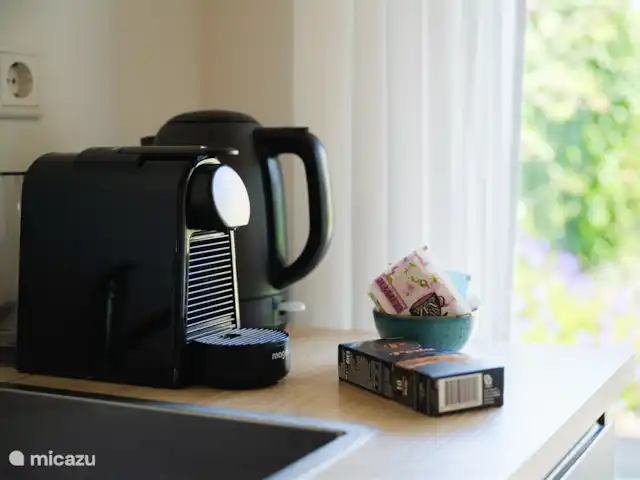 Chalet à louer Zélande « grande maison » | Pays-Bas, Zélande, Westenschouwen - maison de vacances Cafetière et bouilloire dans la cuisine bien équipée