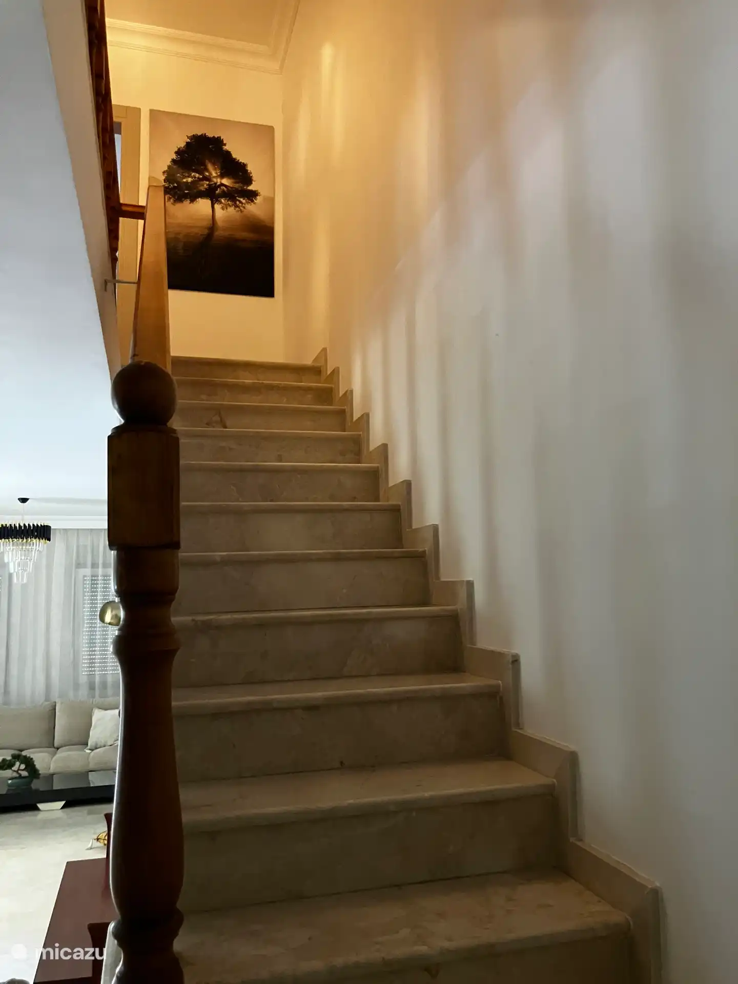 Up the stairs