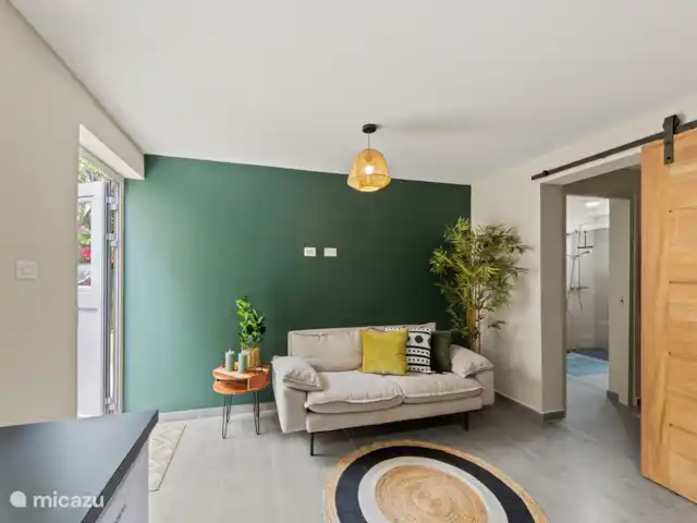 Appartement Mambo Beach | Curaçao, Banda Ariba (est), Bapor Kibra - appartement Salon + cuisine ouverte