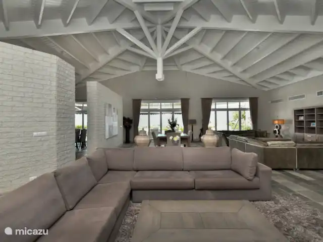 Vista al mar, Jacuzzi, Cerca de la playa en Aruba, Norte, Westpunt - villa Sala de estar con Smart TV
