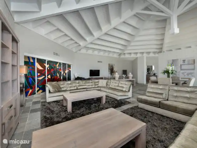 Vista al mar, Jacuzzi, Cerca de la playa en Aruba, Norte, Westpunt - villa Sala de estar con sala de estar