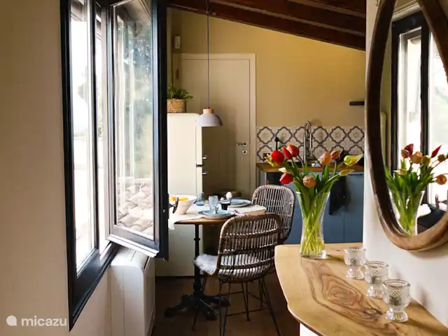 Location de Vacances Espagne, Barcelone, Sant Andreu de Llavaneres , penthouse - Loft sur le domaine – Côte de Barcelone Couloir de la chambre à la cuisine / salon