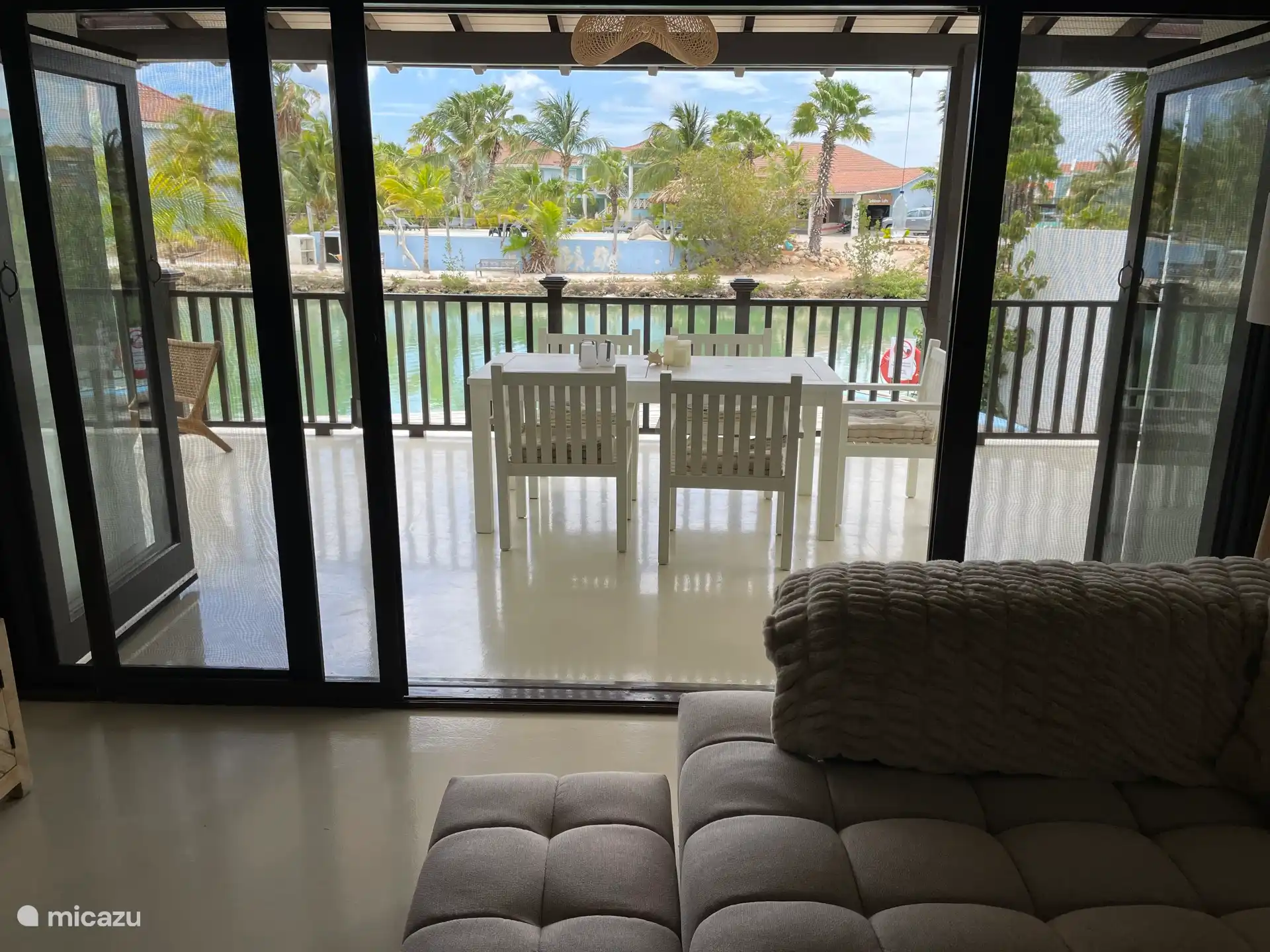 French doors with mosquito nets