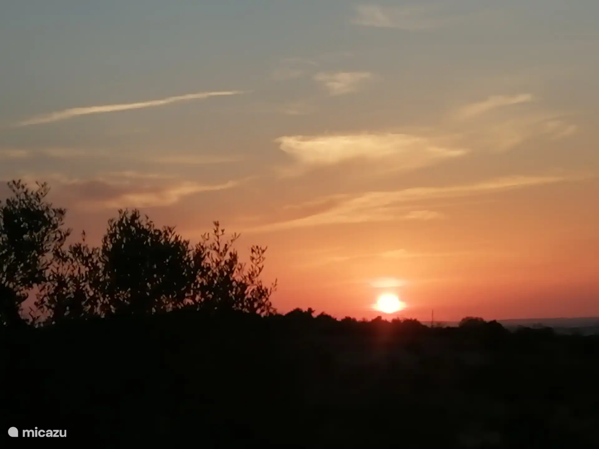 Sonnenuntergang von der Terrasse