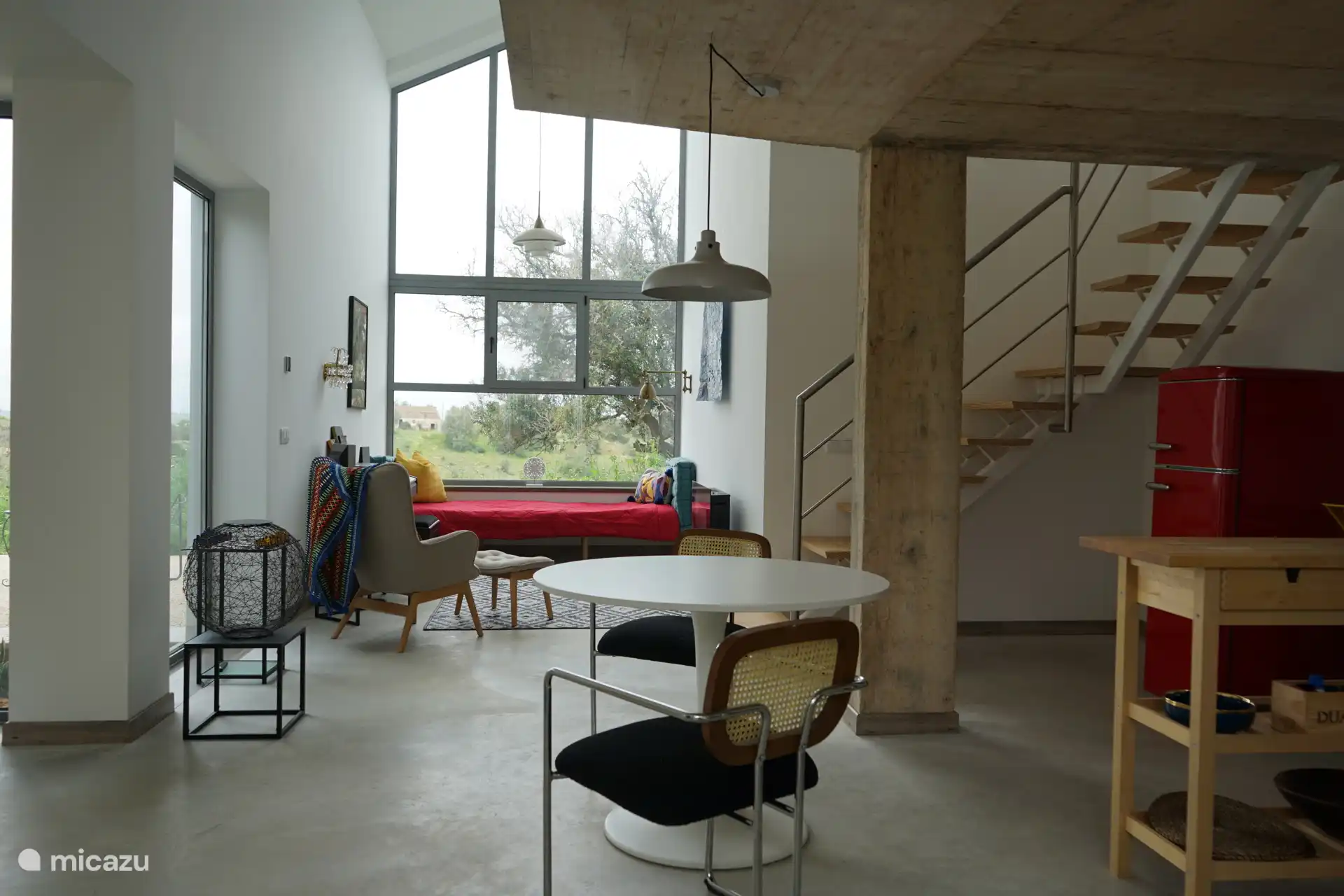 Living and open kitchen