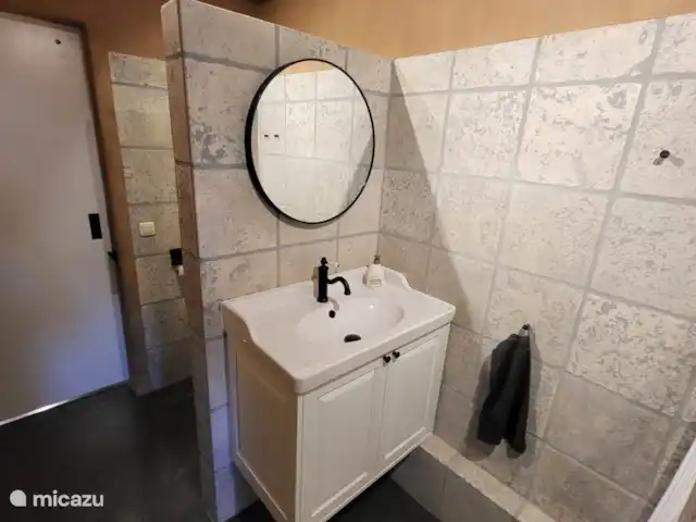 't Koenenhoesie | Pays-Bas, Drenthe, Diever - appartement Salle de bain avec lavabo