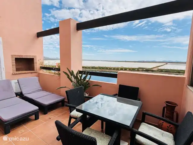 Ponceuse Krijnen | Espagne, Costa Cálida, Alhama de Murcia - appartement Vue panoramique du balcon du penthouse avec une intimité totale
