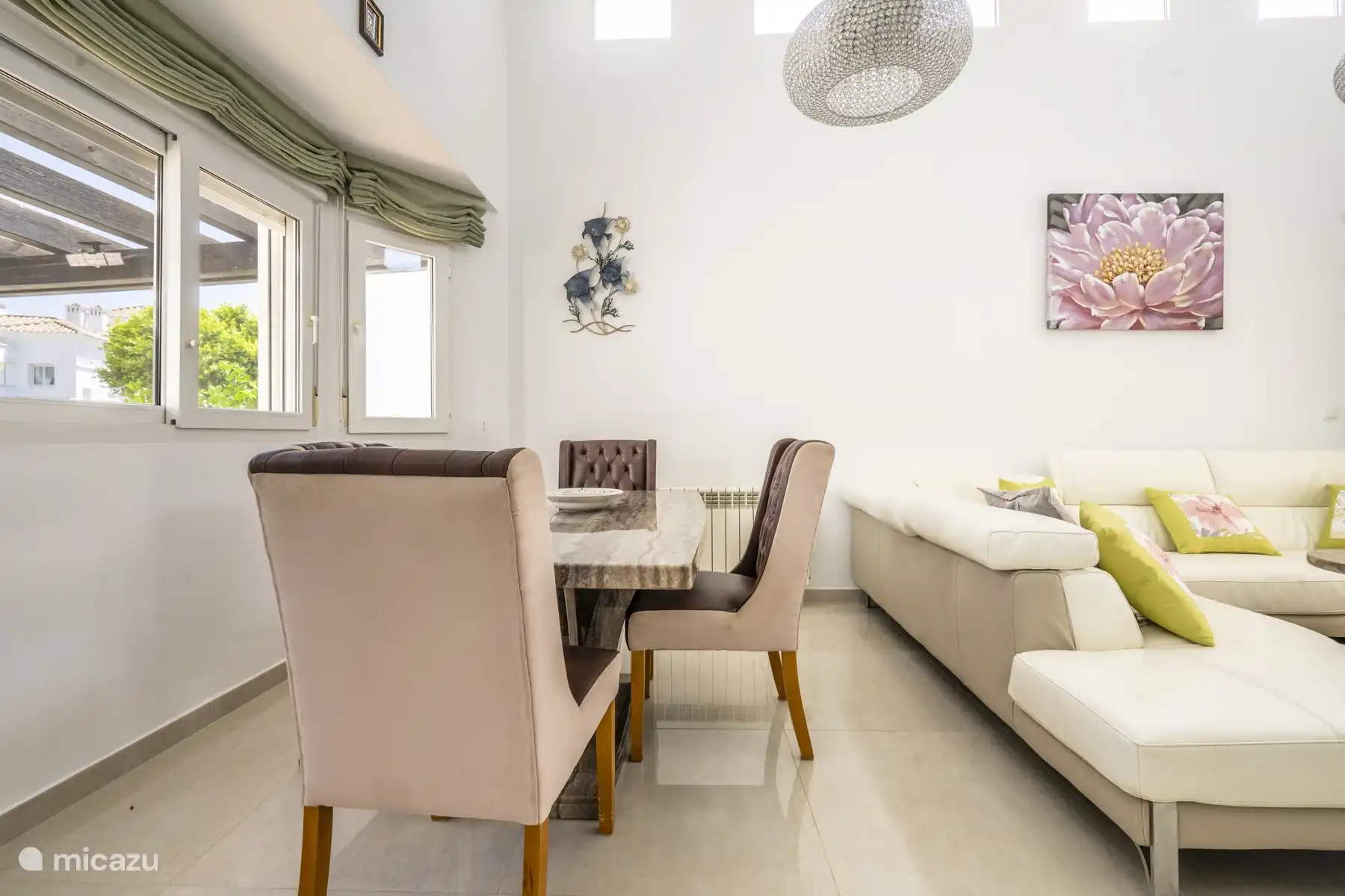 Dining and living area