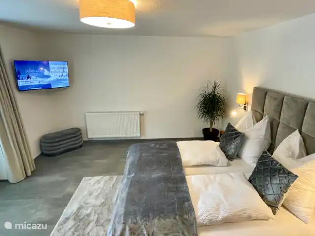 Location de Vacances Autriche, Tyrol, Gerlos, appartement - Appartement avec terrasse Chambre avec lit double et canapé-lit pour 2 personnes