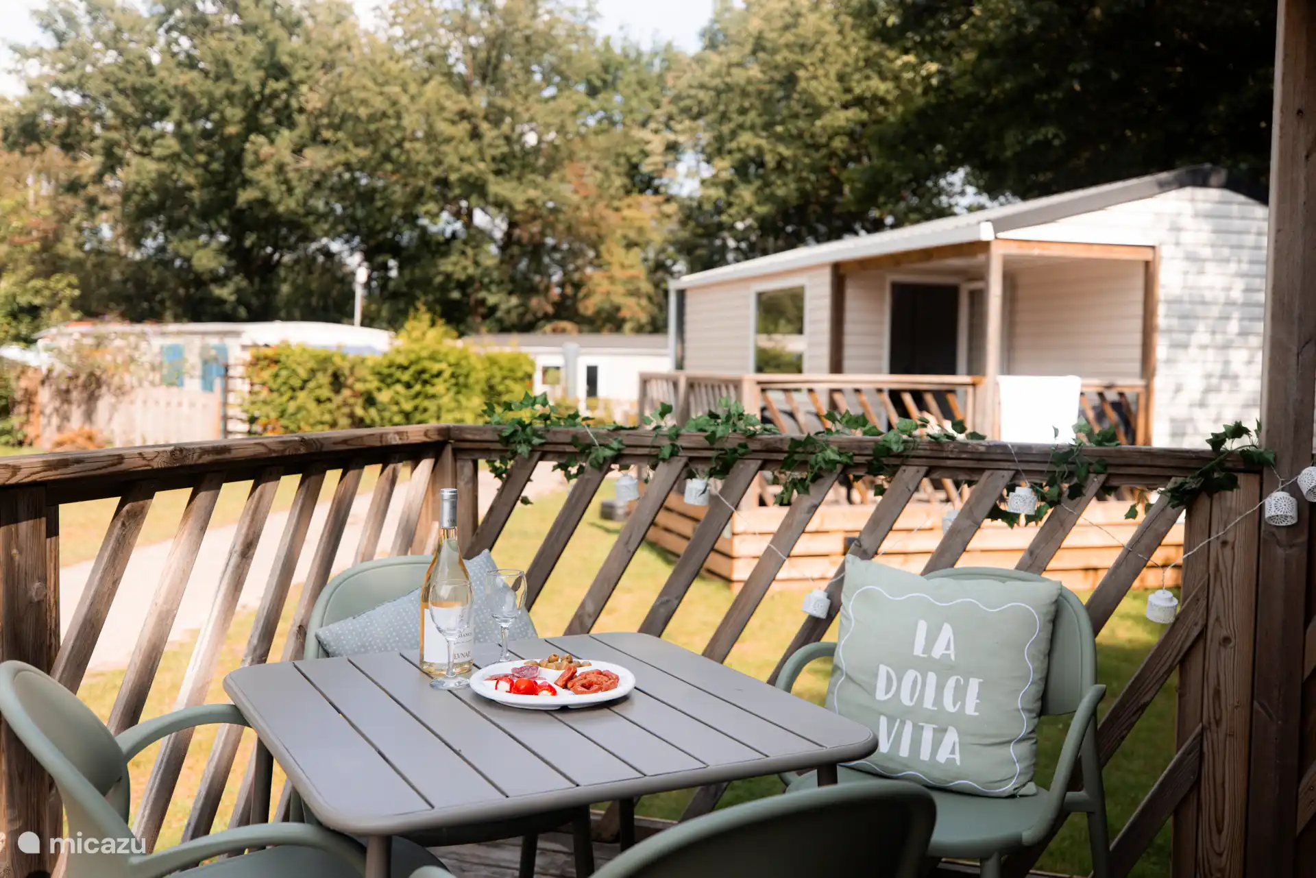 Veranda with garden furniture