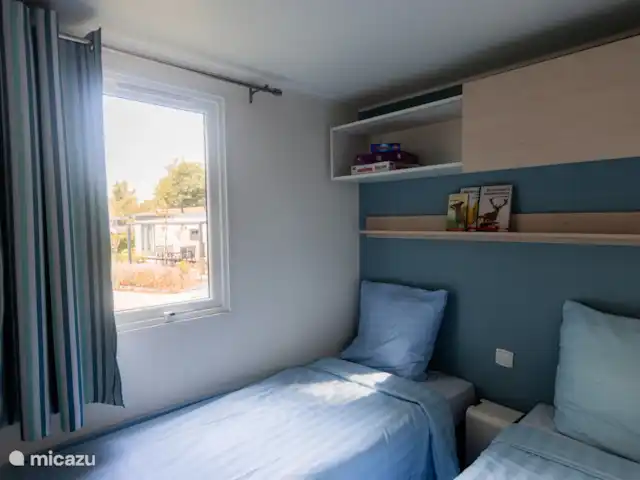 Chalet Felice huren in Nederland, Overijssel, Lattrop - chalet Slaapkamer met 2x eenpersoons bed