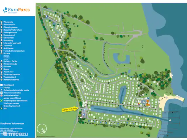 Lieu de repos au bord du lac  | Pays-Bas, Gueldre, Nunspeet - bungalow Voir la carte d’Europarcs. Beaucoup de choix !