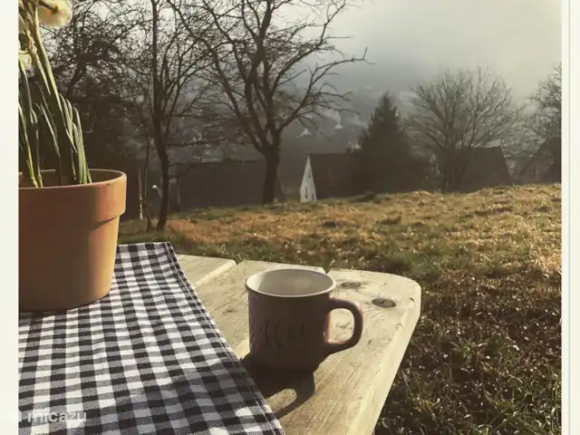 casa vacacional en Alemania, Sauerland, Beverungen – La vista más hermosa Arriba en el jardín