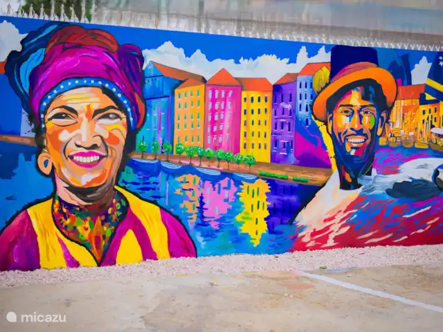 Location de Vacances Curaçao, Banda Ariba (est), Mambo Beach, appartement - Central 2BR Apt - 10 minutes Mambo Bch Art extérieur