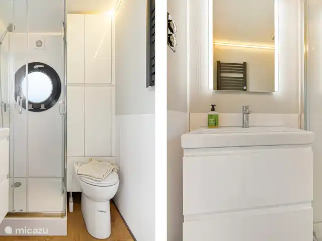 camper / jacht / woonboot huren in Nederland, Groningen, Haren – Tango badkamer
