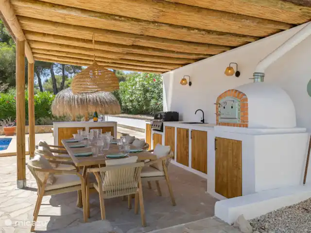 Casa Salud - Belle Villa Familiale  | Espagne, Costa Blanca, Jávea - villa Une terrasse couverte avec entièrement équipée. cuisine extérieure. Du barbecue au four à pizza en passant par le lave-vaisselle !