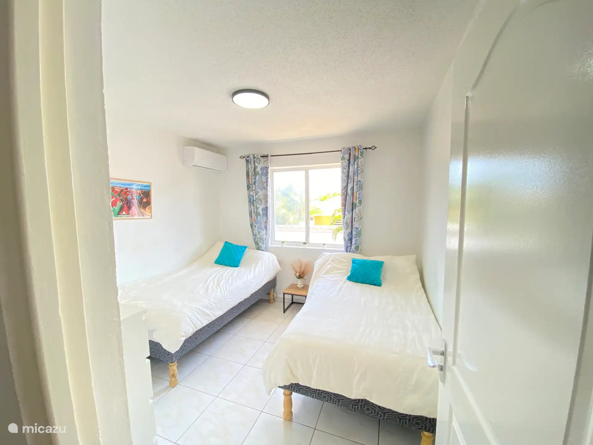 Eines der fünf Schlafzimmer in der Villa. 