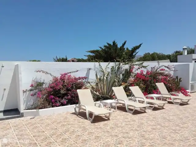 Casa Raina | Espagne, Lanzarote, Playa Blanca - villa Il y a de belles chaises longues autour de la piscine pour bronzer.