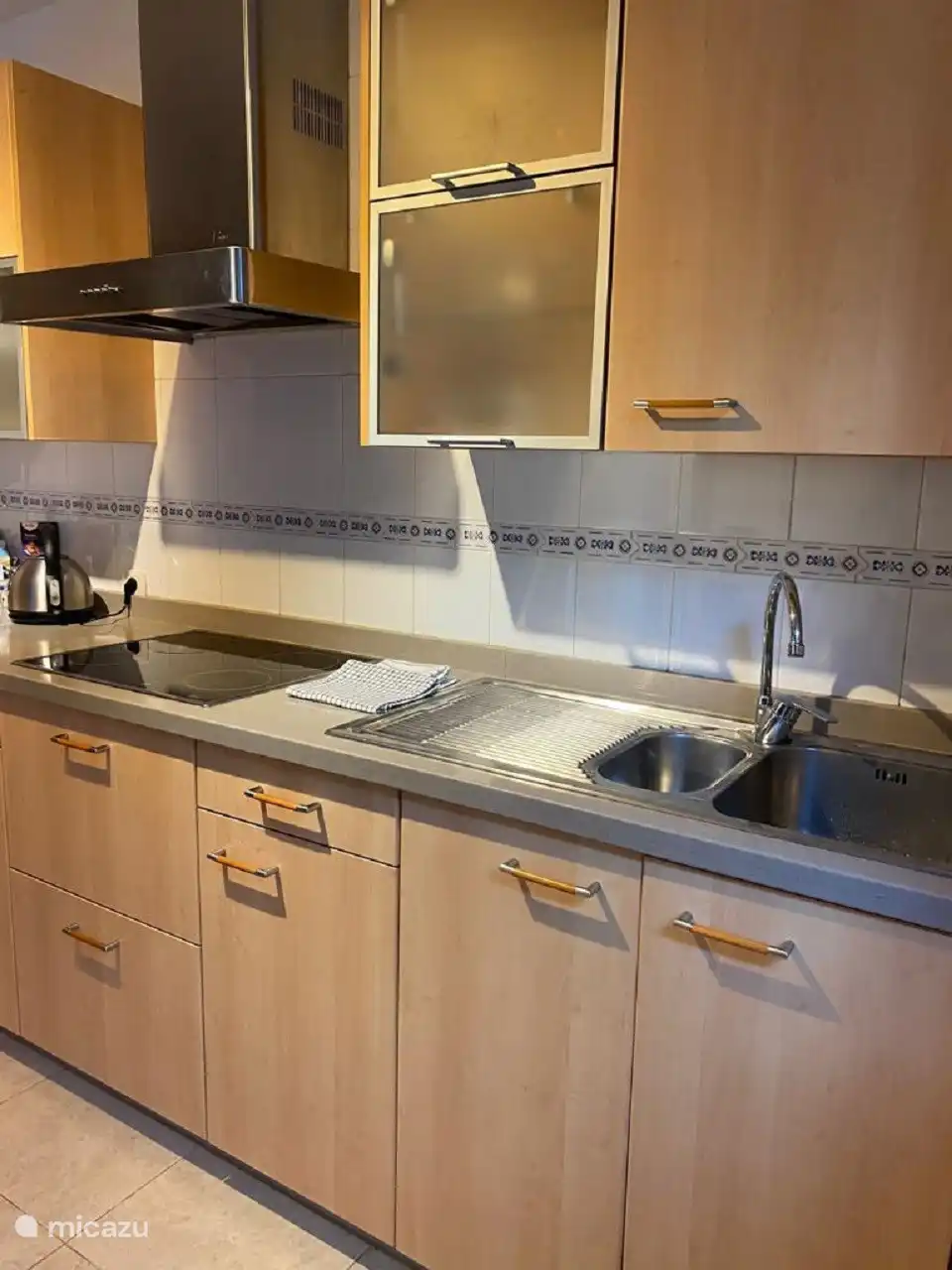 The kitchen is equipped with all necessities such as an oven, hob, microwave, coffee maker and Dolce Gusto machine, kettle, toaster and plenty of kitchen utensils.