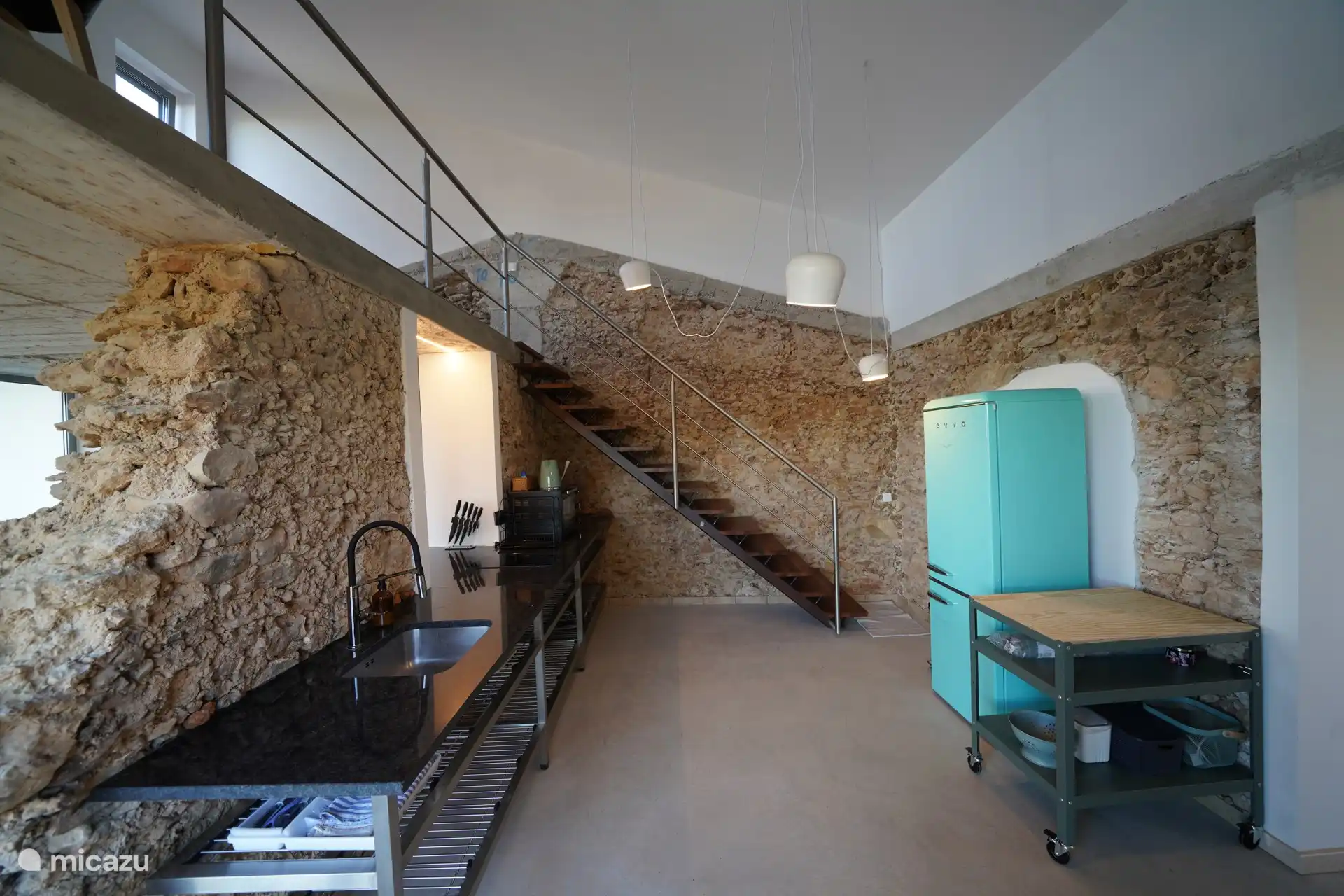 Stairs to the bedroom floor