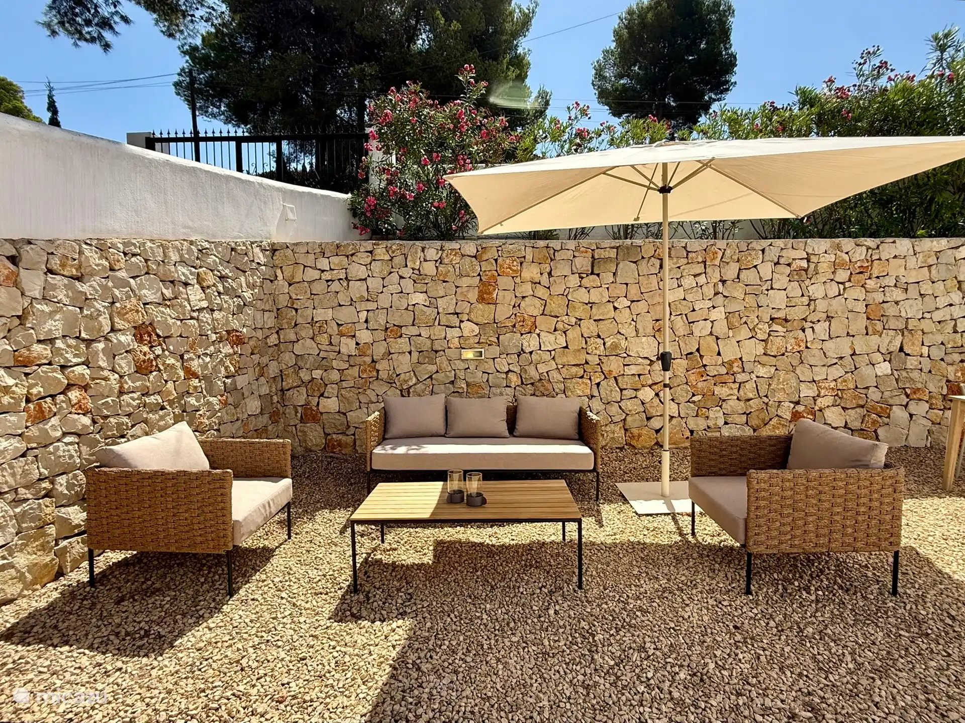 Terrace at the back of the villa 