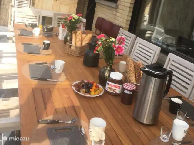Location de Vacances Belgique, Côte Belge, Koksijde, maison de vacances - Maison Congé Pergola avec table de jardin 12 personnes