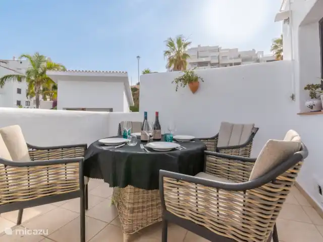 Ático en primera línea de mar VistaMar en España, Costa del Sol, Torrox-Costa - penthouse Comedor al aire libre