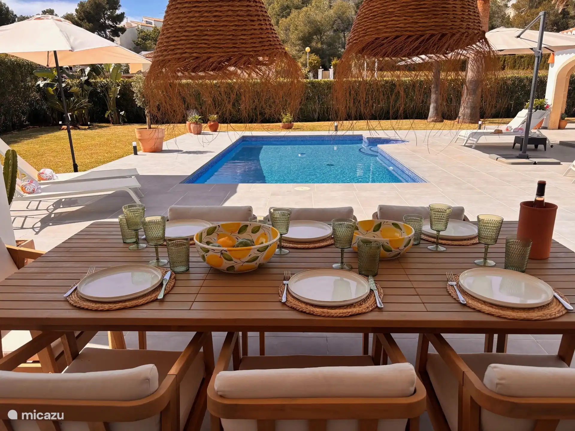 View from the casita on the pool 