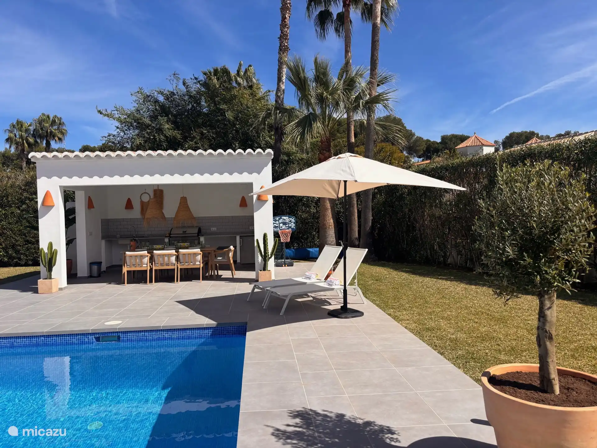 View from the pool on the casita