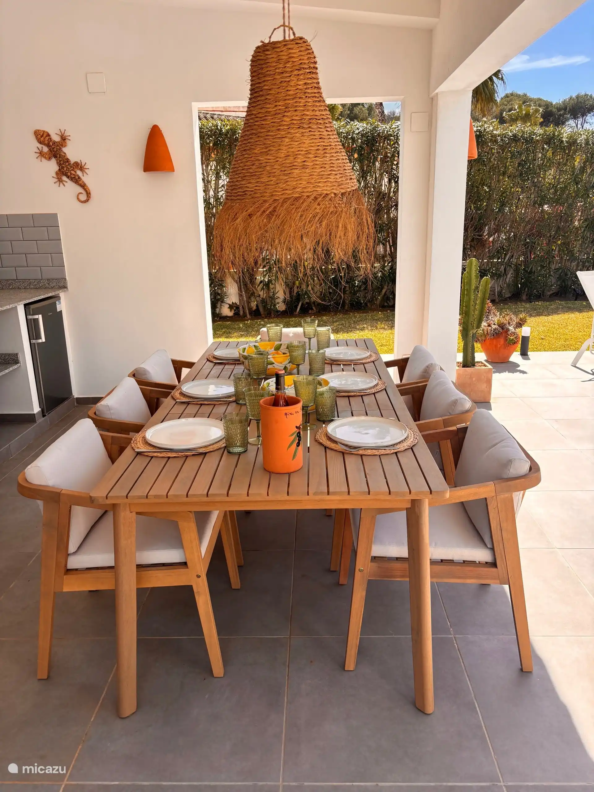 Dinner table in the casita

