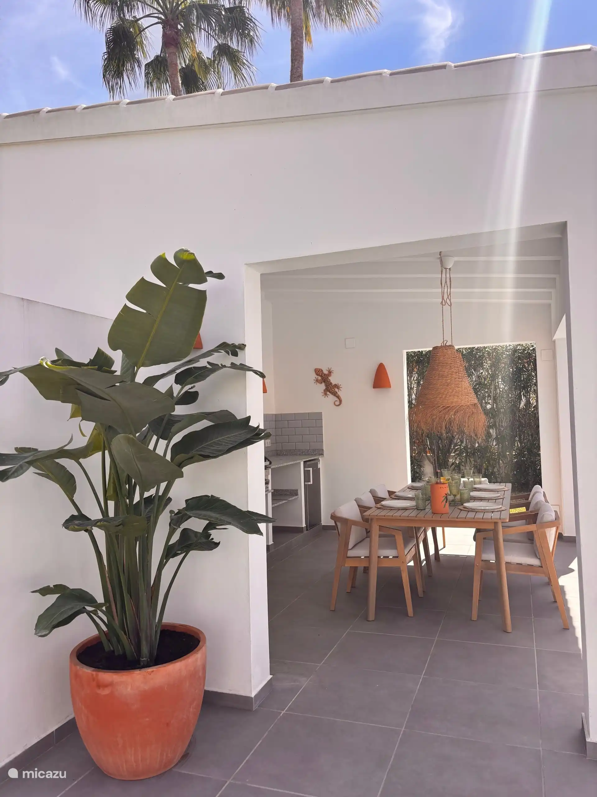 Dinner table in the casita